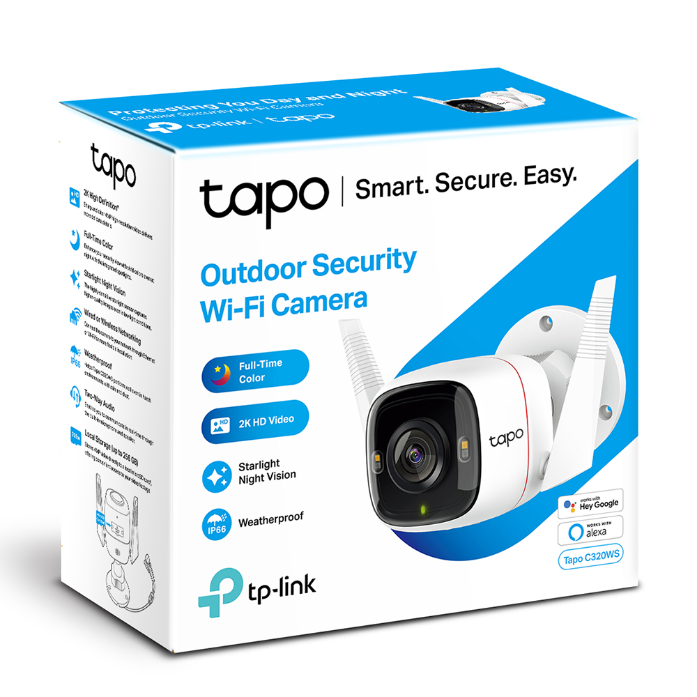 TP-Link Tapo C320WS 2K QHD Outdoor Security Wi-Fi CCTV Camera | Starlight Night Vision | Full-Color | Two-Way Audio TP-Link Tapo C320WS 2K QHD Outdoor Security Wi-Fi CCTV Camera | Starlight Night Vision | Full-Color | Two-Way Audio